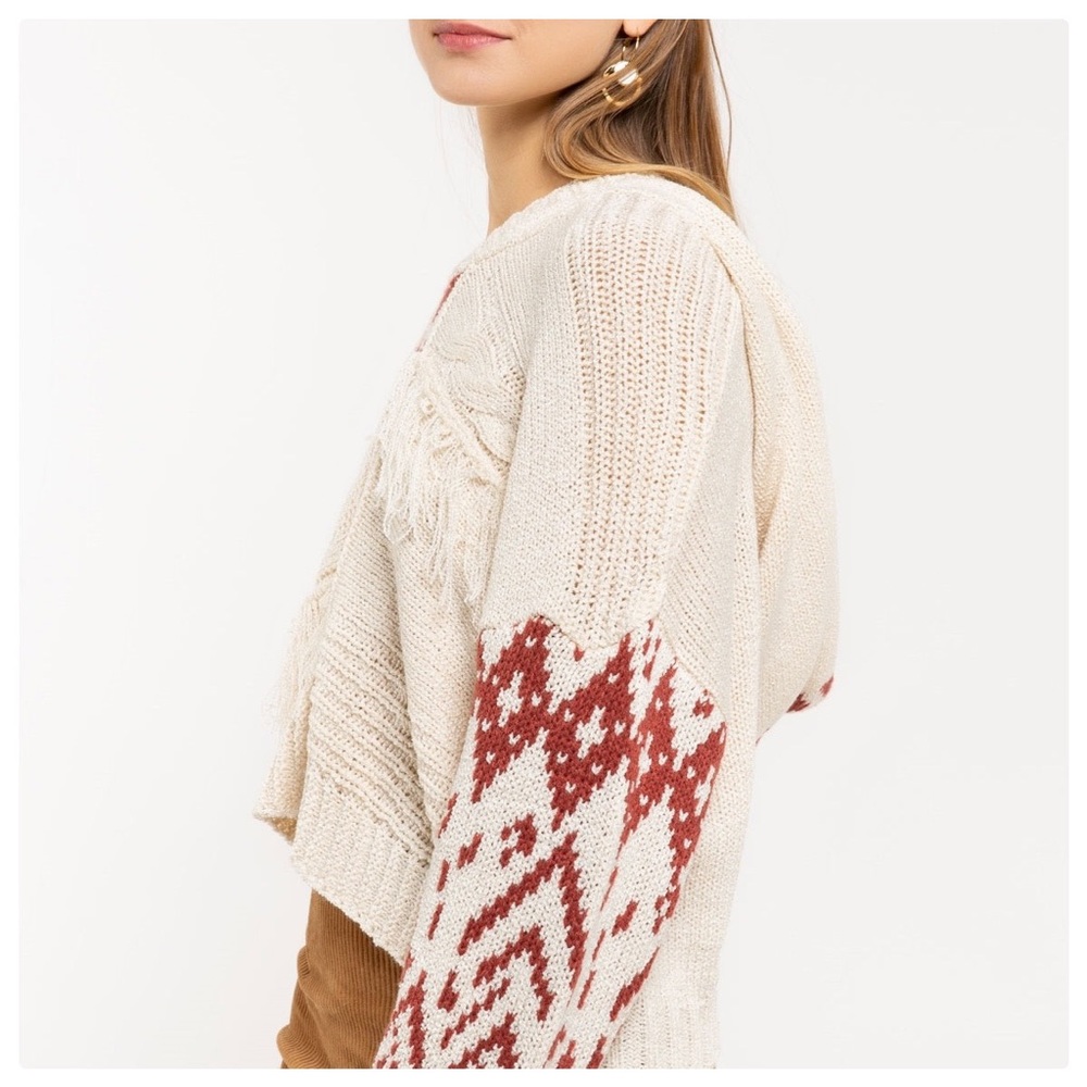 POL Urban Bohemi Weave & Fringe Hoodie - Picture 6 of 11